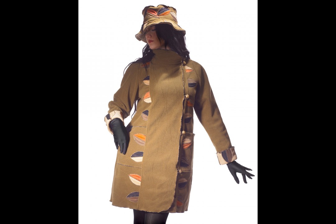 Mica coat with Leaf appliques. Various colors and applique styles available.